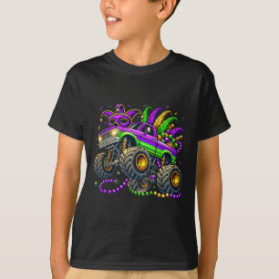 Kids Toddler Mardi Gras Monster Truck T-Shirt