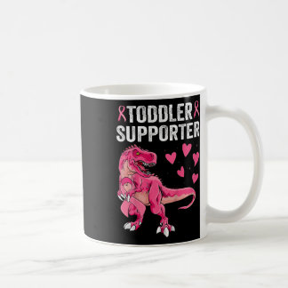 Kids Toddler Supporter T-rex Breast Cancer Awarene Coffee Mug