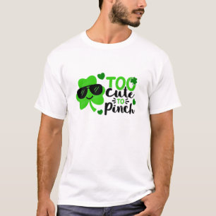 Kids Too Cute To Pinch St Patricks Day Toddler Gir T-Shirt