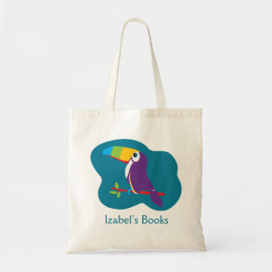 Kids toucan graphic art library bag