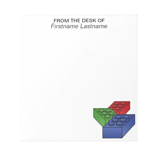 Kids Toy Art - Building Blocks Notepad (Front)