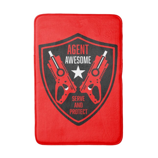 Kids Toy Dart Gun Battle Bath Mat (Front Vertical)