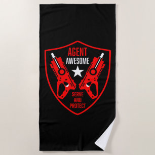 Kids Toy Dart Gun Battle Beach Towel