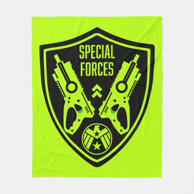 Kids Toy Dart Gun Battle Fleece Blanket (Front)