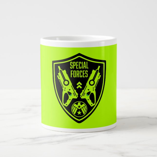 Kids Toy Dart Gun Battle Large Coffee Mug (Front)