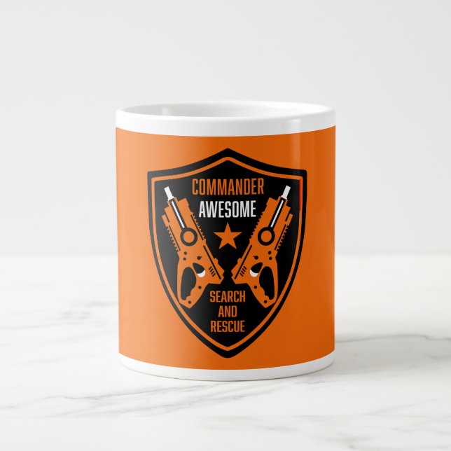 Kids Toy Dart Gun Battle Large Coffee Mug (Front)