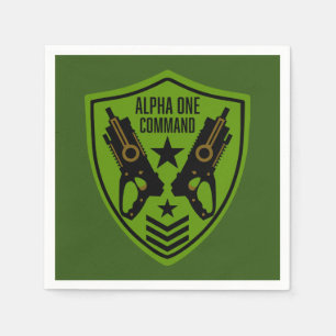 Kids Toy Dart Gun Battle Napkin