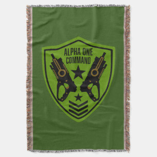 Kids Toy Dart Gun Battle Throw Blanket