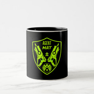 Kids Toy Dart Gun Battle Two-Tone Coffee Mug