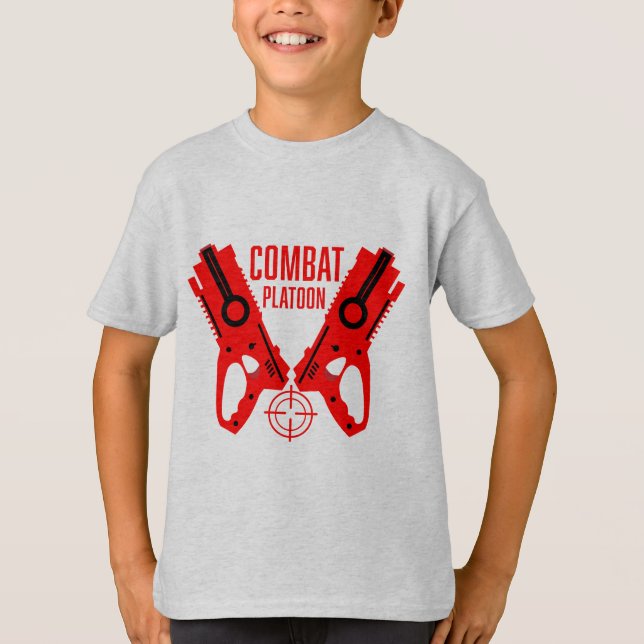 Kids Toy Gun Battle Christmas And Birthday T-Shirt (Front)