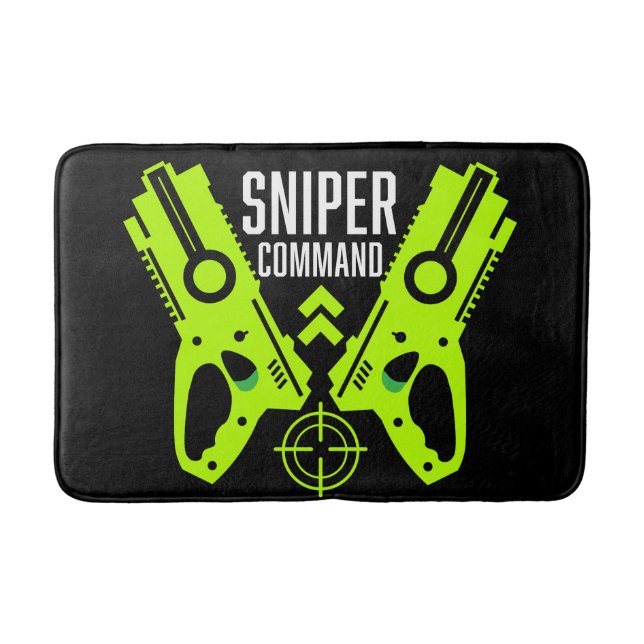 Kids Toy Gun Battle Gift Bath Mat (Front)