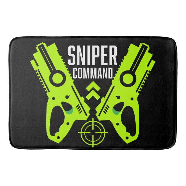 Kids Toy Gun Battle Gift Bath Mat (Front)