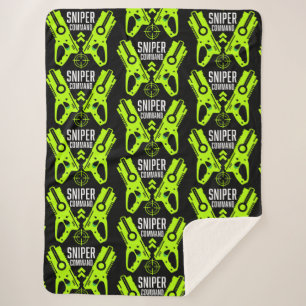 Kids Toy Gun Battle Sniper Sherpa Blanket
