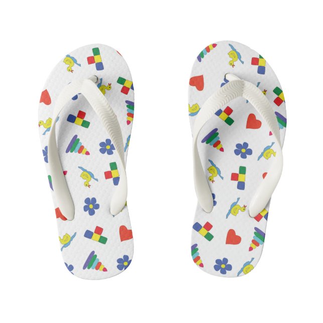 Kids toys patterned. kid's jandals (Footbed)