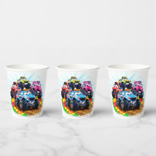 Kids' Track Monster Truck Birthday Paper Cups