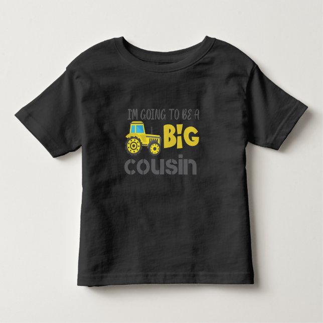 Kids Tractor Big Cousin Farmer Family Farming Toddler T-Shirt (Front)