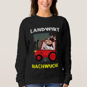 Kids Tractor With Cow Treker Farmer Young Sweatshirt
