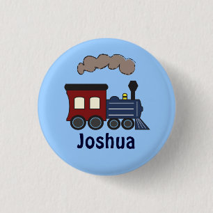Kids Train Birthday Party Favour Button