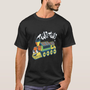 Kids Train Retro Railroad Two Two 2nd Birthday Tod T-Shirt