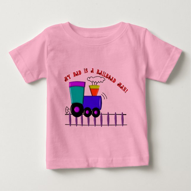 Kids Train Shirts "My Dad is a Railroad Man" (Front)