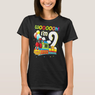 Kids Train Wooooooh Im 9 Nine Year Old Birthday T-Shirt