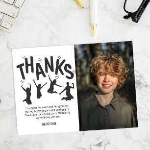 Kids Trampoline Birthday Party Thank you Card