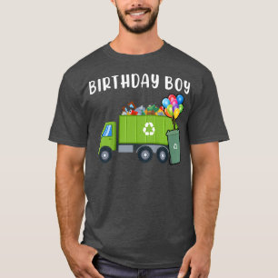 Kids Trash Bin Birthday Boy Garbage Trucks Toddler T-Shirt