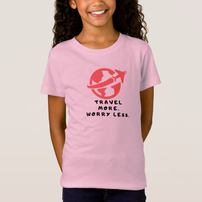 Kids Travel T-shirt in Pink (Front)