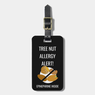 Kids Tree Nut Allergy Alert with Epinephrine Image Luggage Tag