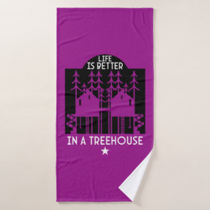 Kids Treehouse Back To School Boy Bath Towel