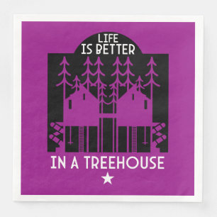 Kids Treehouse Back To School Boy Napkin