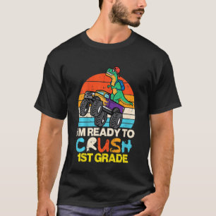 Kids Trex Backpack Monster Truck Im Ready To Crush T-Shirt