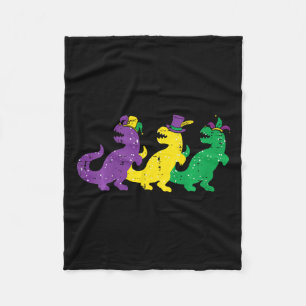 Kids Trex Dinos Purple Yellow Green Toddler Boys M Fleece Blanket