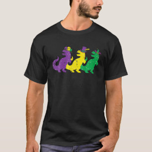 Kids Trex Dinos Purple Yellow Green Toddler Boys M T-Shirt