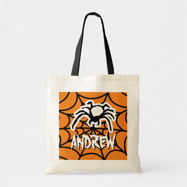 Kids trick or treat tote bag for Halloween party (Front)