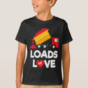 Kids Truck Valentine Shirt For Boys Kids Toddlers