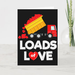 Kids Truck Valentine Shirt For Boys Kids Toddlers Card