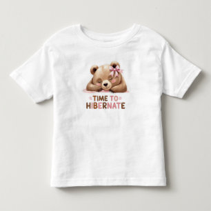 Kids Tshirt Sleeping Bear Cute For Kids