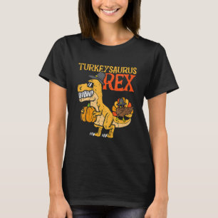 Kids Turkeysaurus Rex Dab Turkey Dino Toddler Boys T-Shirt