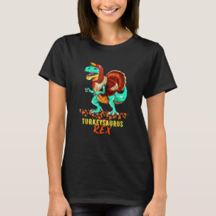 Kids Turkeysaurus Rex Dab Turkey Dino Toddler Than T-Shirt