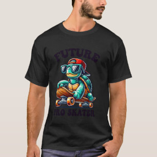 Kids Turtle On A Skateboard Skater Boys T-Shirt