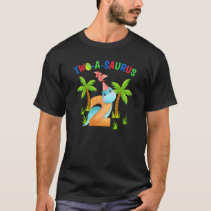 Kids Two A Saurus 2nd The Birthday Boy Dinosaur 2 T-Shirt