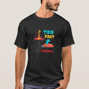 Kids Two Fast 8 Curious Racing 8 Birthday Boy Top