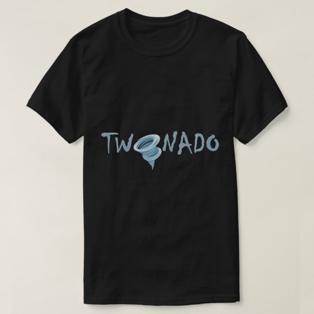 Kids TWO NADO 2nd Birthday tornado Themed Birthday T-Shirt (Design Front)