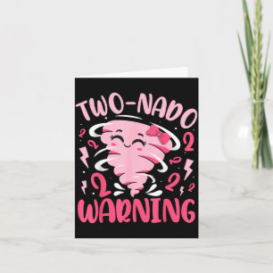 Kids Two-nado Warning 2nd Birthday Nk Tornado Birt Card