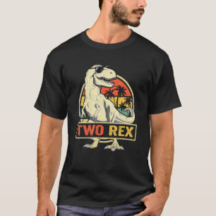 Kids Two Rex 2nd Birthday  Second Dinosaur 2 Year  T-Shirt