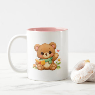 Kids Two-Tone Mug | "Fairytale Reading Bear"