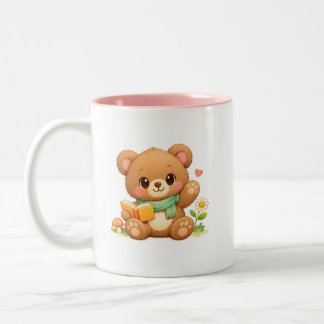 Kids Two-Tone Mug | "Fairytale Reading Bear"