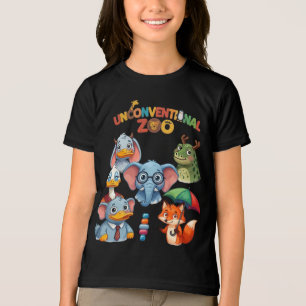 Kids Unconventional Zoo Funny Animals Tri-Blend Shirt