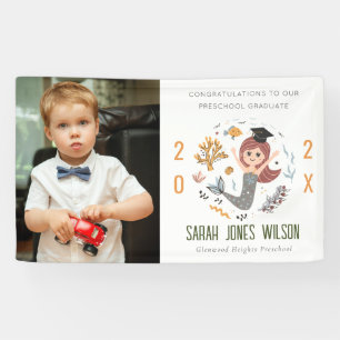 Kids Underwater Mermaid Photo Preschool Graduation Banner